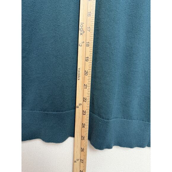 Loft Outlet Green Lightweight Knit Sweater Women's Size XL Long Sleeve V-neck - Picture 12 of 12